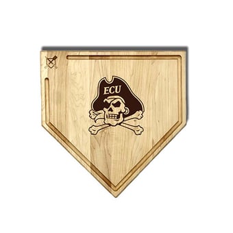Jardine ECU Pirates Baseball BBQ 17" x 17" Home Plate Cutting Board with Trough