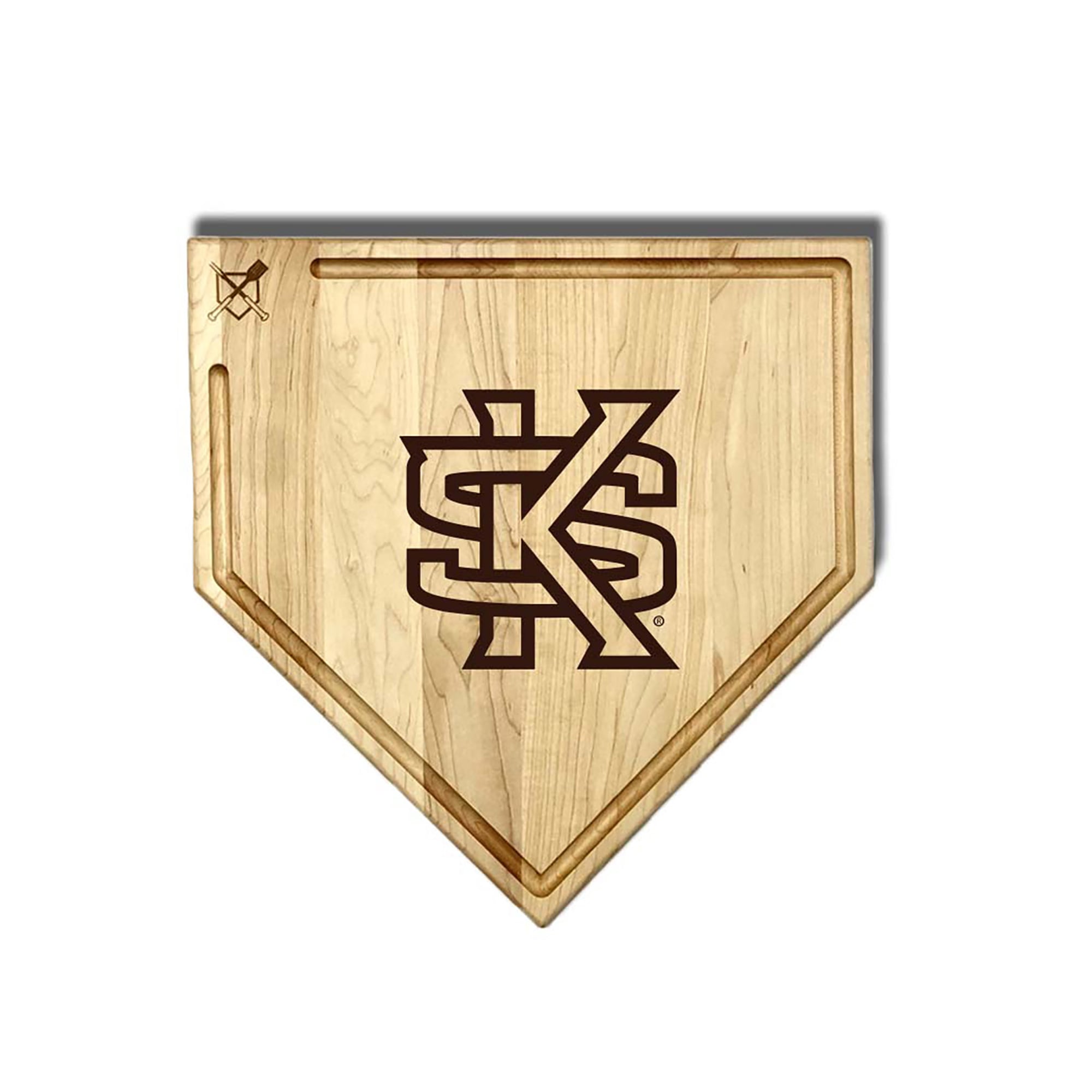 Jardine Kennesaw State Owls Baseball BBQ 17" x 17" Home Plate Cutting Board with Trough