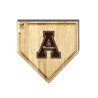 Jardine Appalachian State Mountaineers Baseball BBQ 17" x 17" Home Plate Cutting Board with Trough