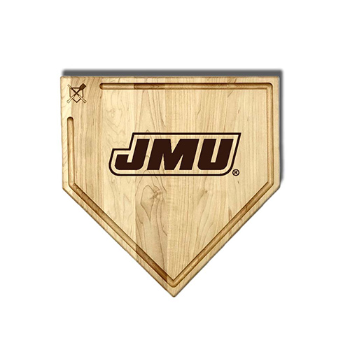Jardine James Madison Dukes Baseball BBQ 17" x 17" Home Plate Cutting Board with Trough