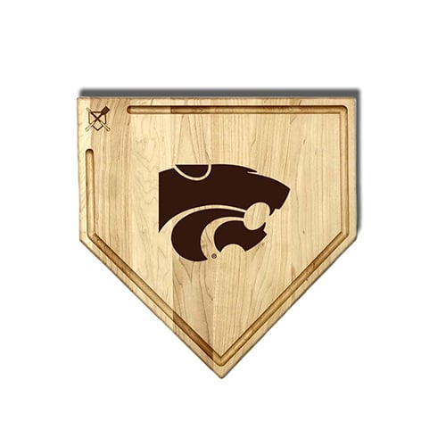 Jardine Kansas State Wildcats Baseball BBQ 17" x 17" Home Plate Cutting Board with Trough