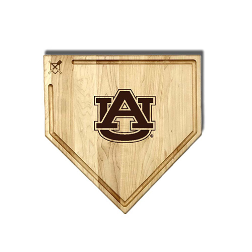 Jardine Auburn Tigers Baseball BBQ 17" x 17" Home Plate Cutting Board with Trough
