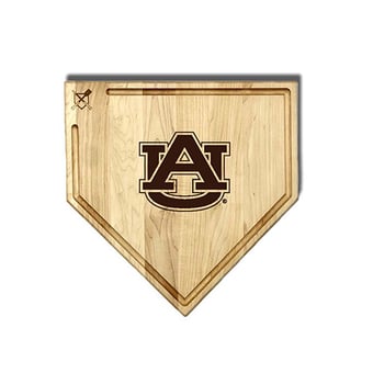 "Jardine Auburn Tigers Baseball BBQ 17"" x 17"" Home Plate Cutting Board with Trough"