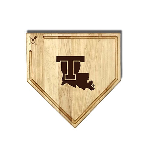 Jardine Louisiana Tech Bulldogs Baseball BBQ 17" x 17" Home Plate Cutting Board with Trough