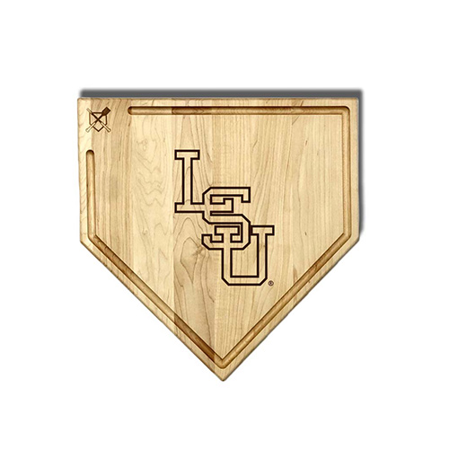 Jardine LSU Tigers Baseball BBQ 17" x 17" Home Plate Cutting Board with Trough