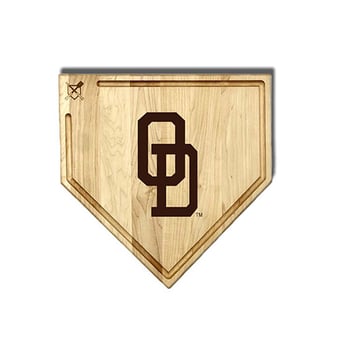Jardine Old Dominion Monarchs Baseball BBQ 17" x 17" Home Plate Cutting Board with Trough