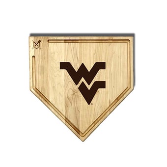 Jardine West Virginia Mountaineers Baseball BBQ 17" x 17" Home Plate Cutting Board with Trough