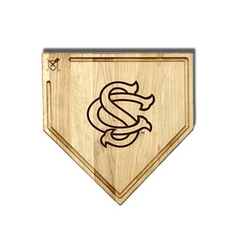 Jardine South Carolina Gamecocks Baseball BBQ 17" x 17" Home Plate Cutting Board with Trough