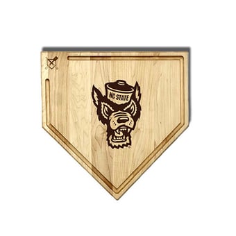 Jardine NC State Wolfpack Baseball BBQ 17" x 17" Home Plate Cutting Board with Trough