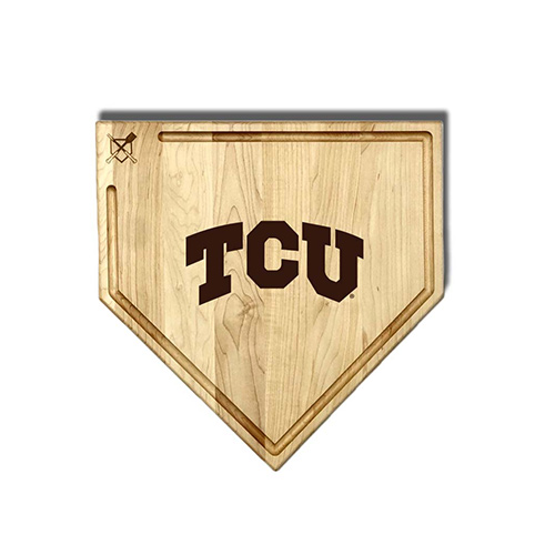 Jardine TCU Horned Frogs Baseball BBQ 17" x 17" Home Plate Cutting Board with Trough