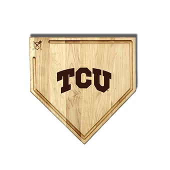Jardine TCU Horned Frogs Baseball BBQ 17" x 17" Home Plate Cutting Board with Trough