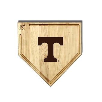 "Jardine Tennessee Volunteers Baseball BBQ 17"" x 17"" Home Plate Cutting Board with Trough"