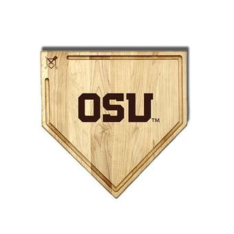 Jardine Oregon State Beavers Baseball BBQ 17" x 17" Home Plate Cutting Board with Trough