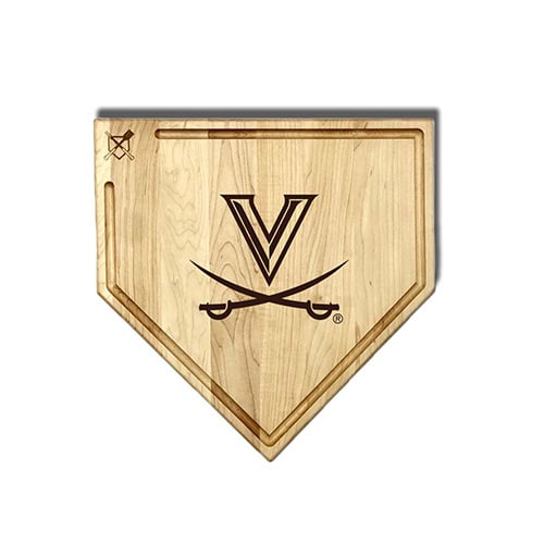 Jardine Virginia Cavaliers Baseball BBQ 17" x 17" Home Plate Cutting Board with Trough