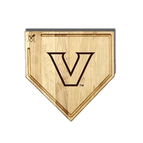 Jardine Vanderbilt Commodores Baseball BBQ 17" x 17" Home Plate Cutting Board with Trough
