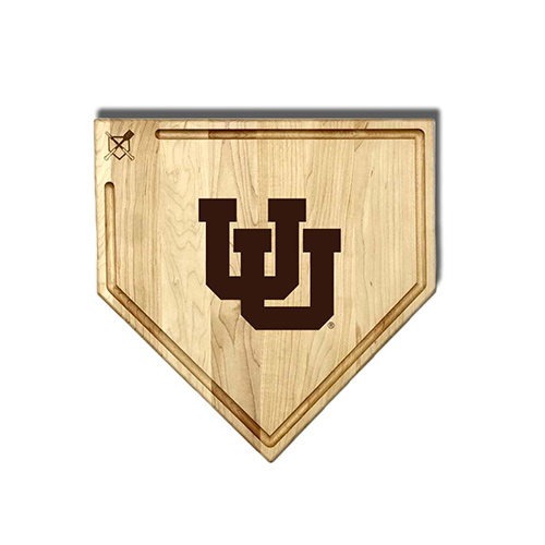 Jardine Utah Utes Baseball BBQ 17" x 17" Home Plate Cutting Board with Trough