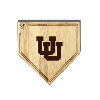 Jardine Utah Utes Baseball BBQ 17" x 17" Home Plate Cutting Board with Trough