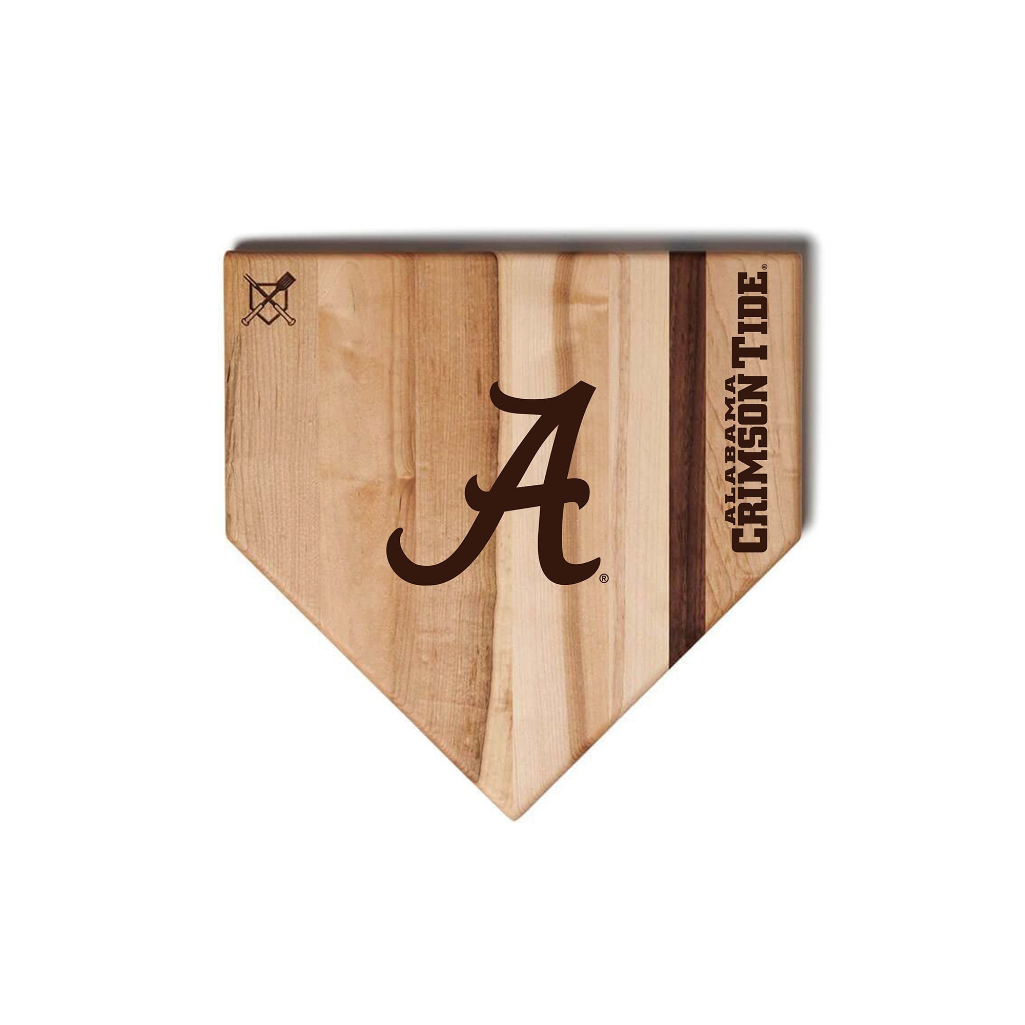 Jardine Alabama Crimson Tide Baseball BBQ 12" x 12" Home Plate Cutting Board