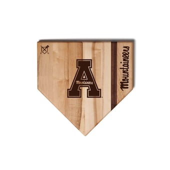 Jardine Appalachian State Mountaineers Baseball BBQ 12" x 12" Home Plate Cutting Board