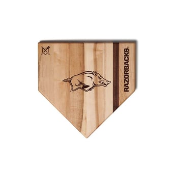 Jardine Arkansas Razorbacks Baseball BBQ 12" x 12" Home Plate Cutting Board