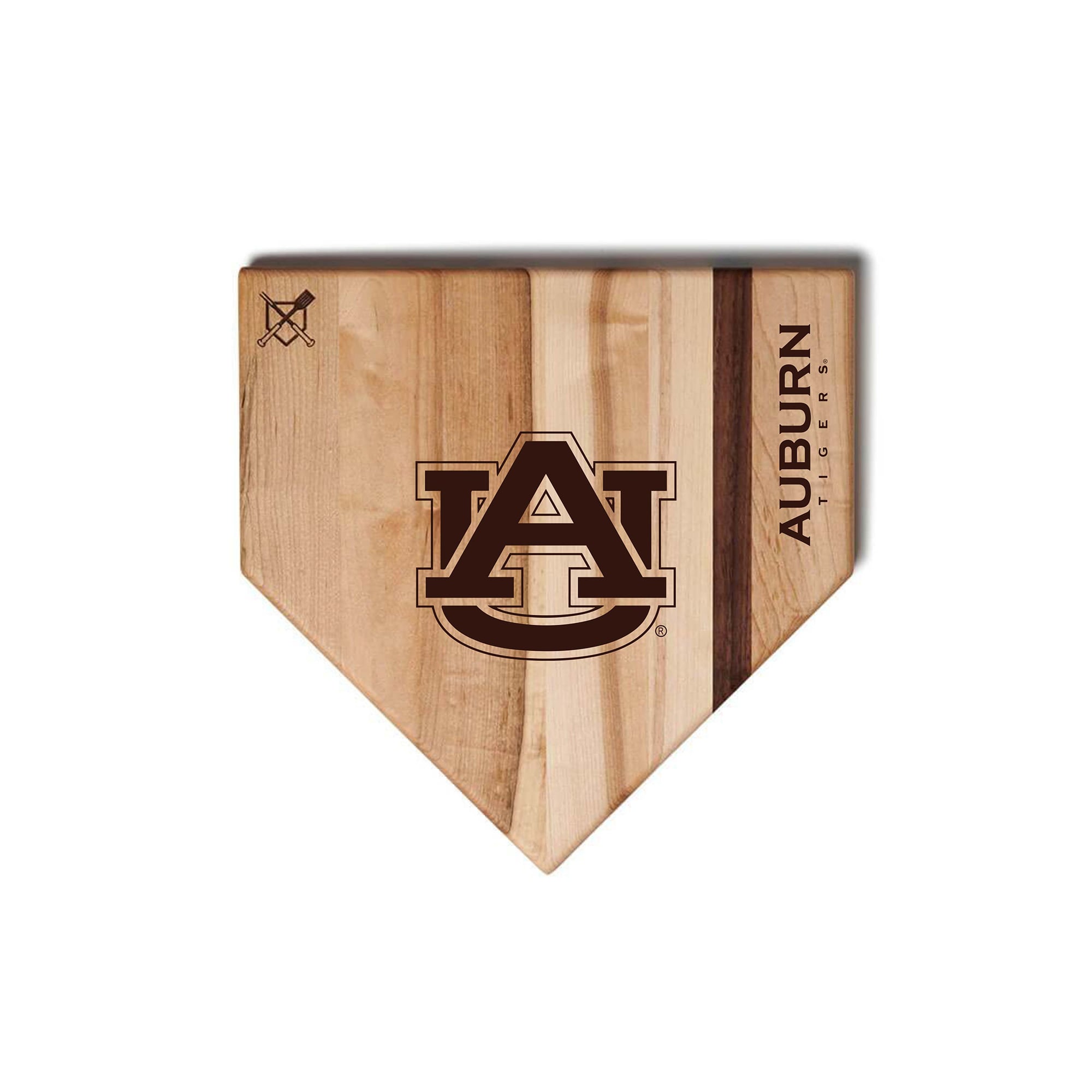 Jardine Auburn Tigers Baseball BBQ 12" x 12" Home Plate Cutting Board