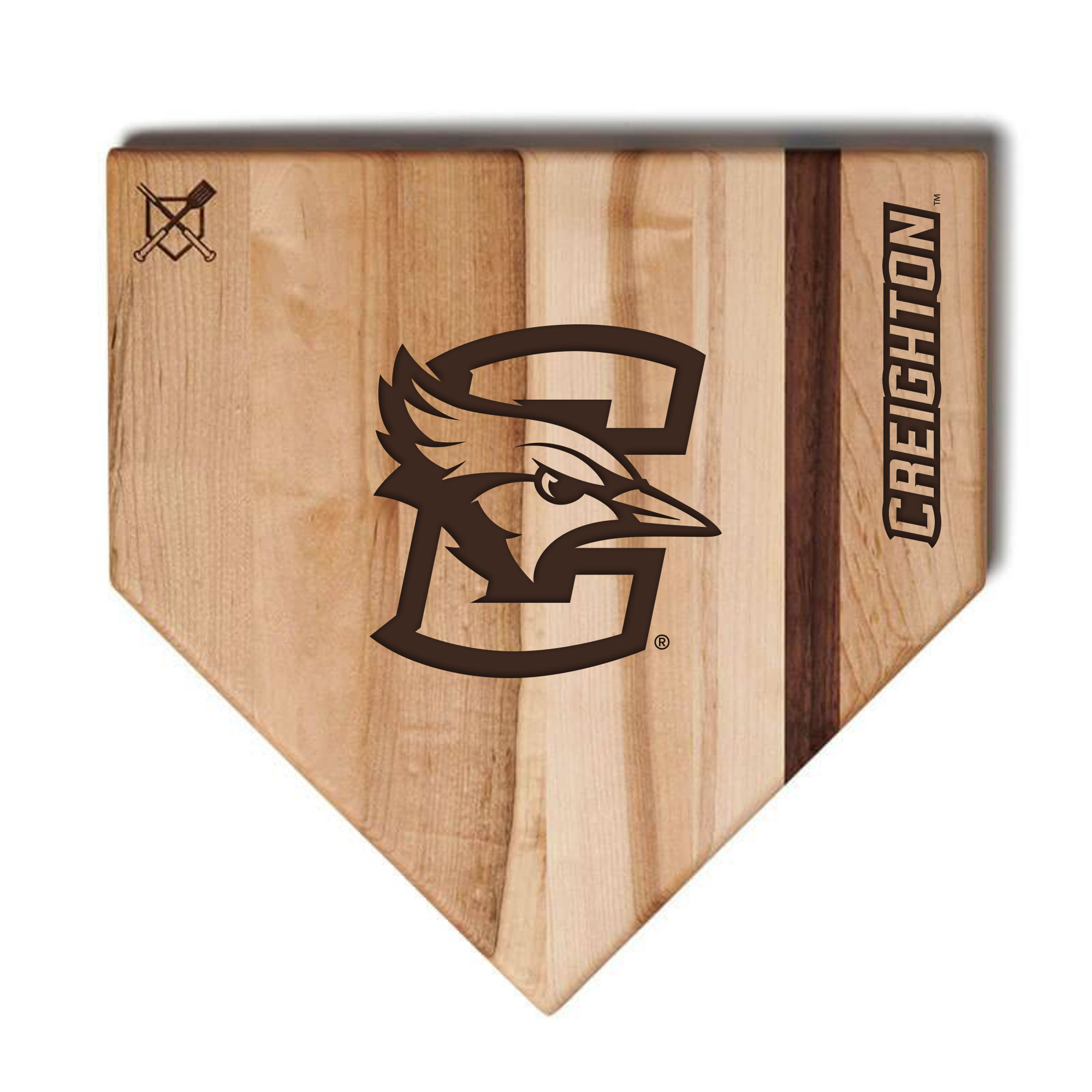 Jardine Creighton Bluejays Baseball BBQ 12″ x 12″ Home Plate Cutting Board Jardine Creighton Bluejays Baseball BBQ 12″ x 12″ Home Plate Cutting Board