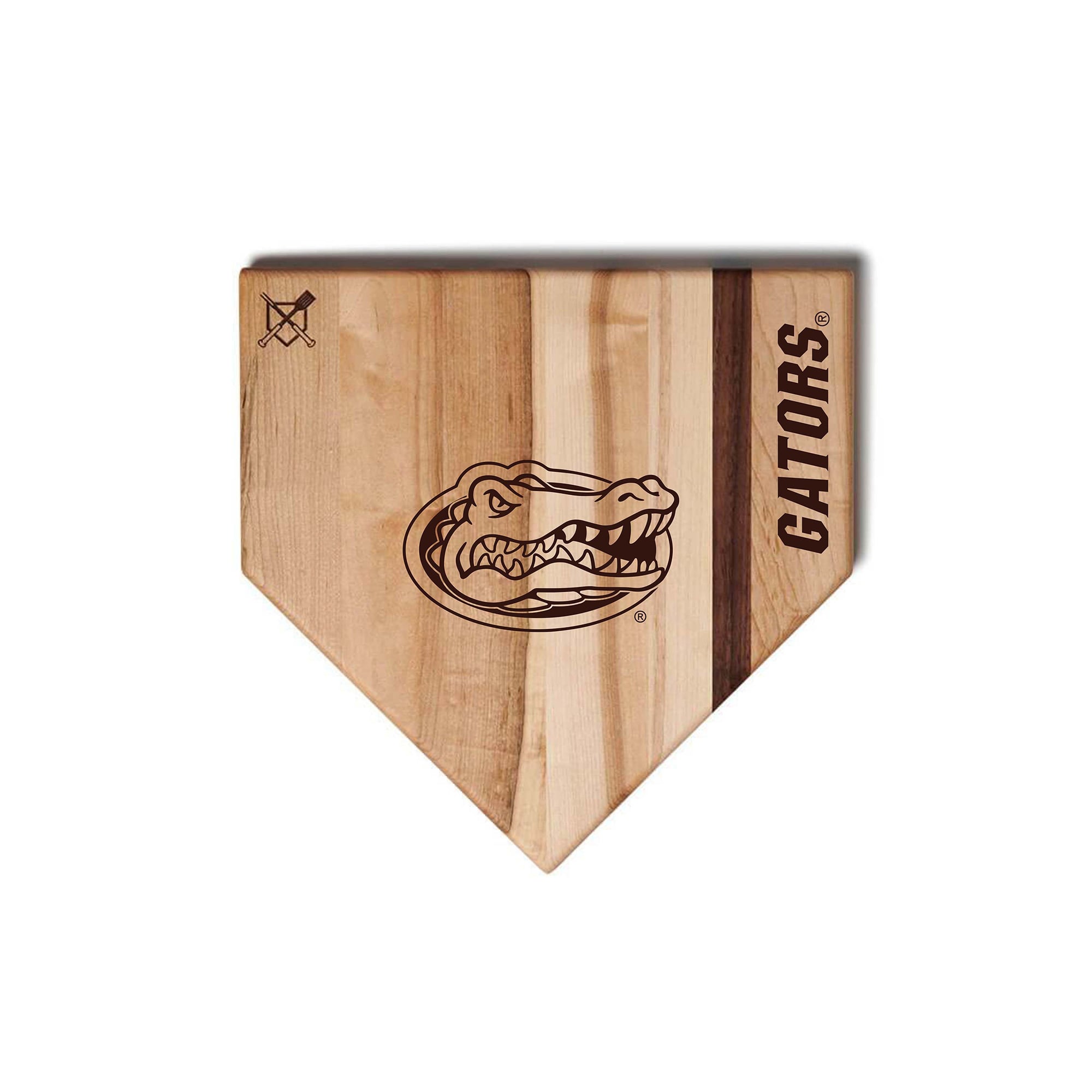 Jardine Florida Gators Baseball BBQ 12" x 12" Home Plate Cutting Board
