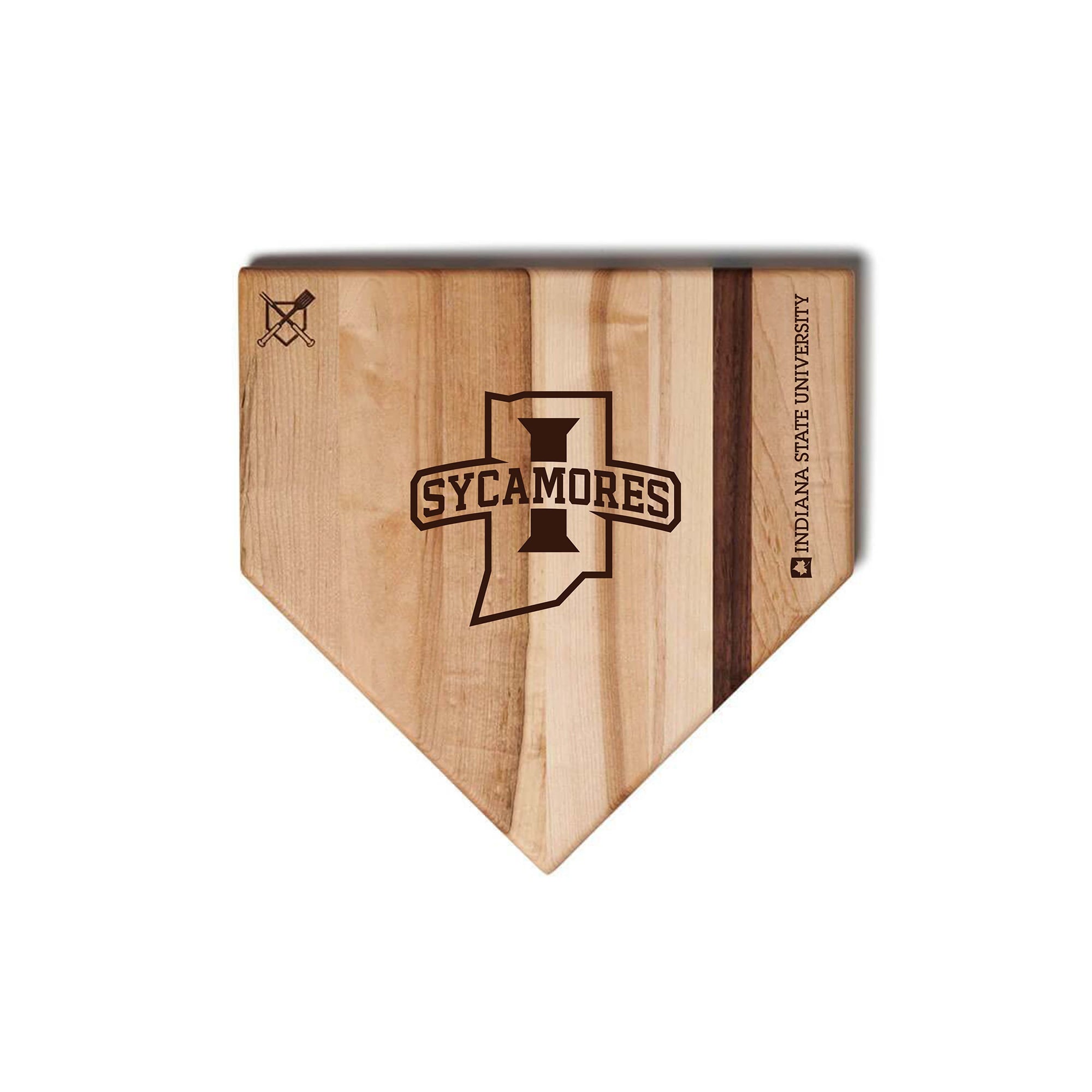 Jardine Indiana State Sycamores Baseball BBQ 12" x 12" Home Plate Cutting Board