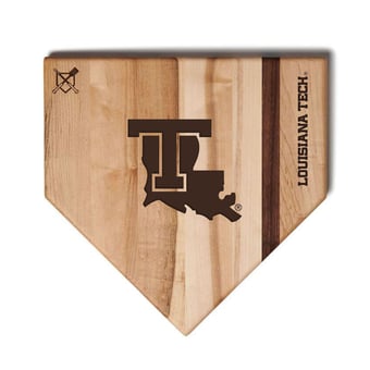 Jardine Louisiana Tech Bulldogs Baseball BBQ 12" x 12" Home Plate Cutting Board