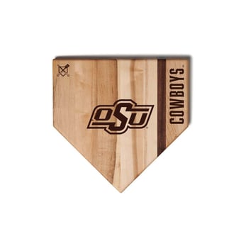 Jardine Oklahoma State Cowboys Baseball BBQ 12" x 12" Home Plate Cutting Board
