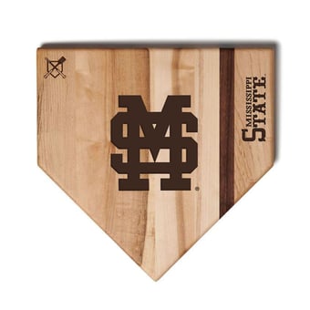 Jardine Mississippi State Bulldogs Baseball BBQ 12" x 12" Home Plate Cutting Board