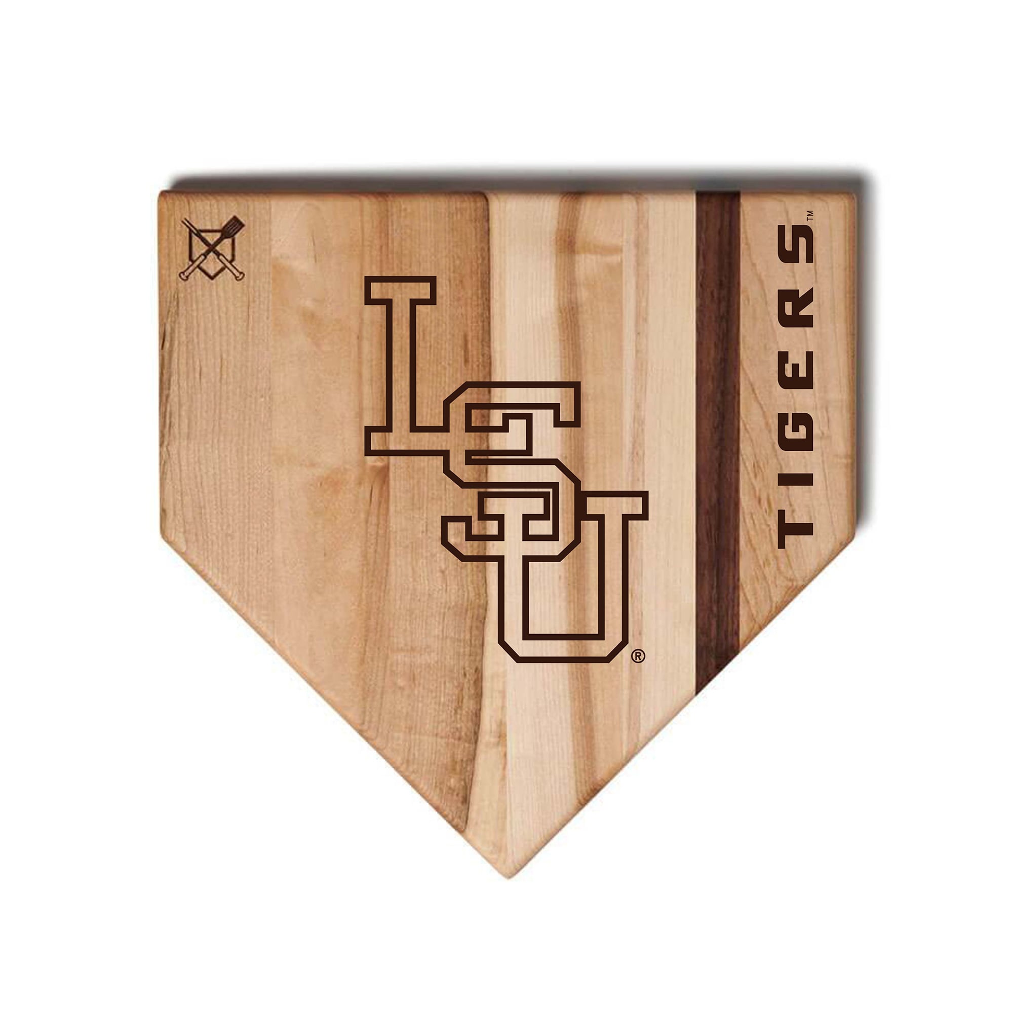Jardine LSU Tigers Baseball BBQ 17'' x 17'' Home Plate Cutting Board