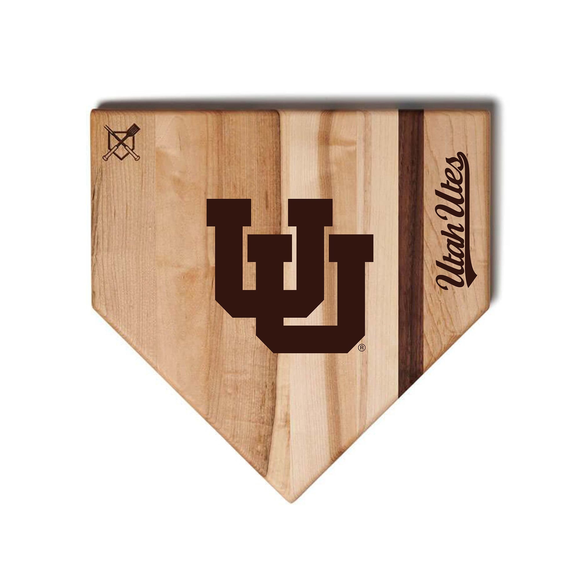 Jardine Utah Utes Baseball BBQ 17'' x 17'' Home Plate Cutting Board