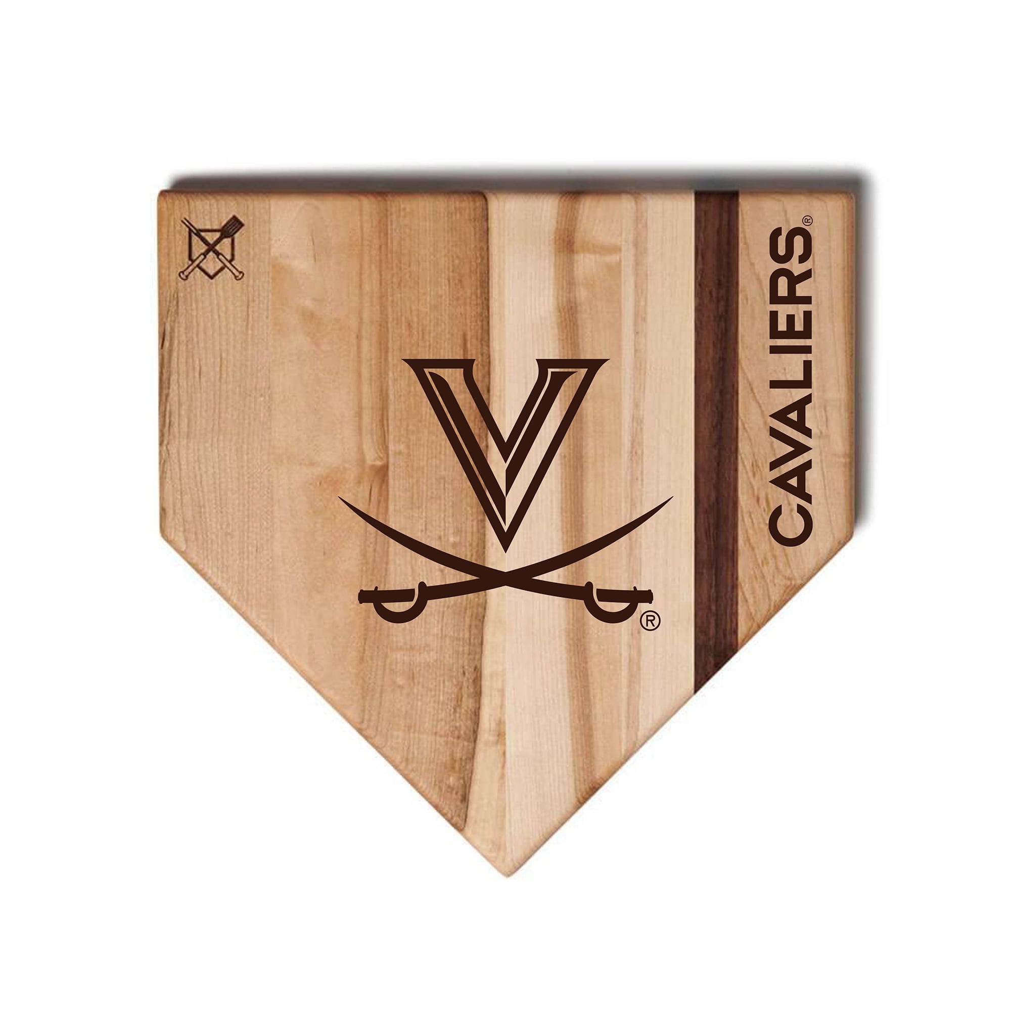 Jardine Virginia Cavaliers Baseball BBQ 17'' x 17'' Home Plate Cutting Board