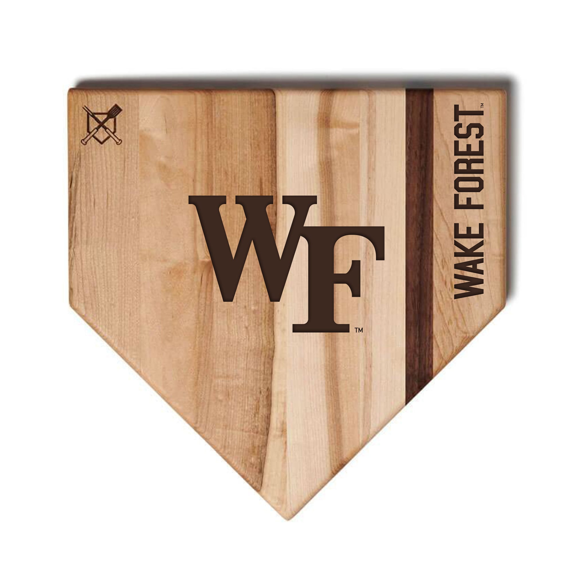 Jardine Wake Forest Demon Deacons Baseball BBQ 17'' x 17'' Home Plate Cutting Board