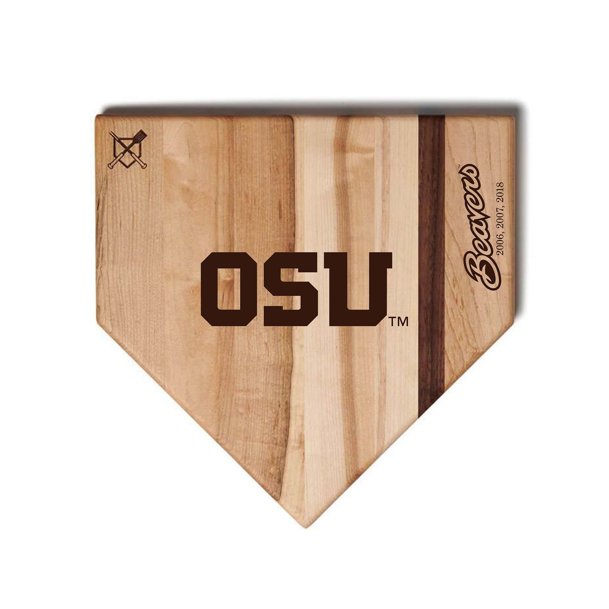 Jardine Oregon State Beavers Baseball BBQ 17'' x 17'' Home Plate Cutting Board