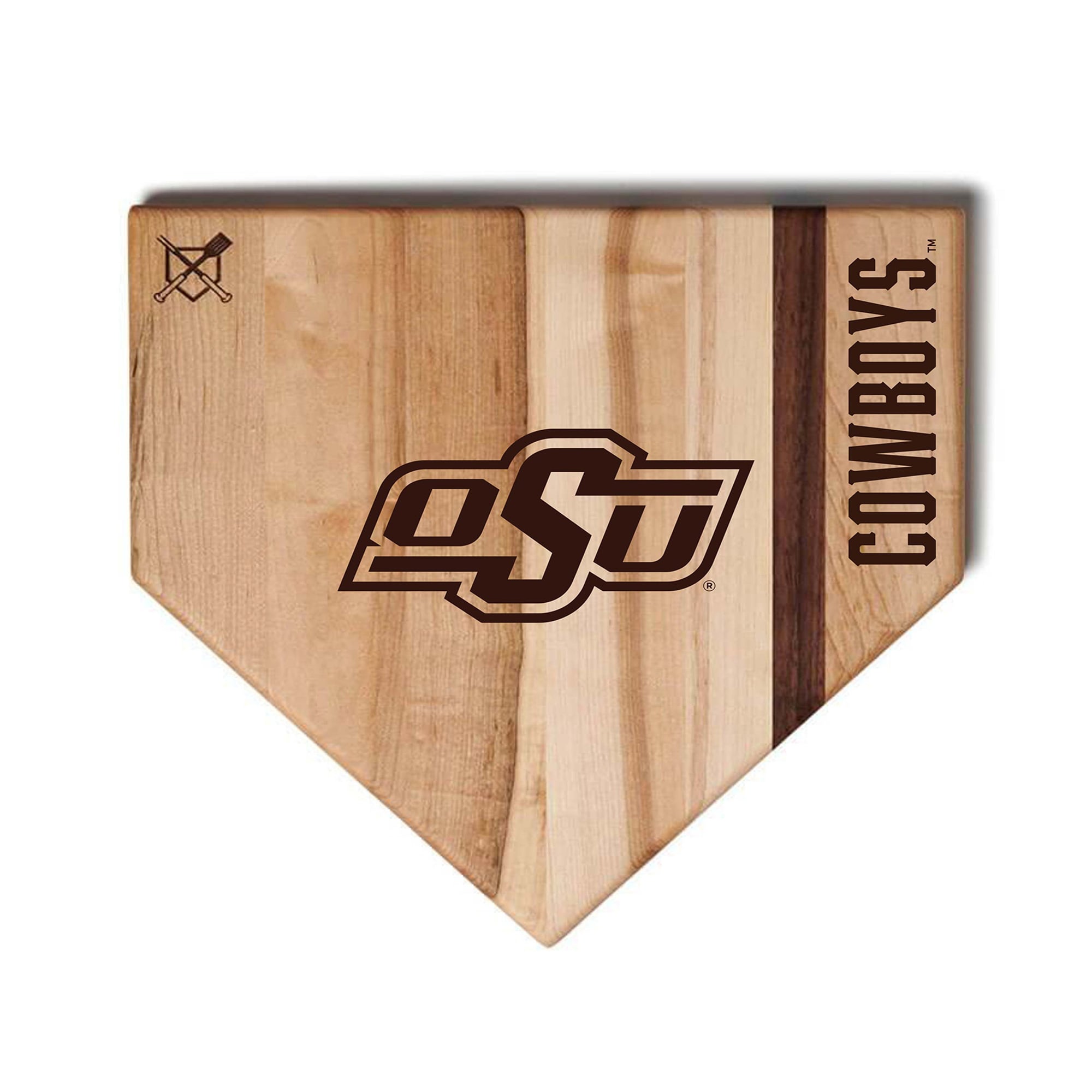 Jardine Oklahoma State Cowboys Baseball BBQ 17'' x 17'' Home Plate Cutting Board