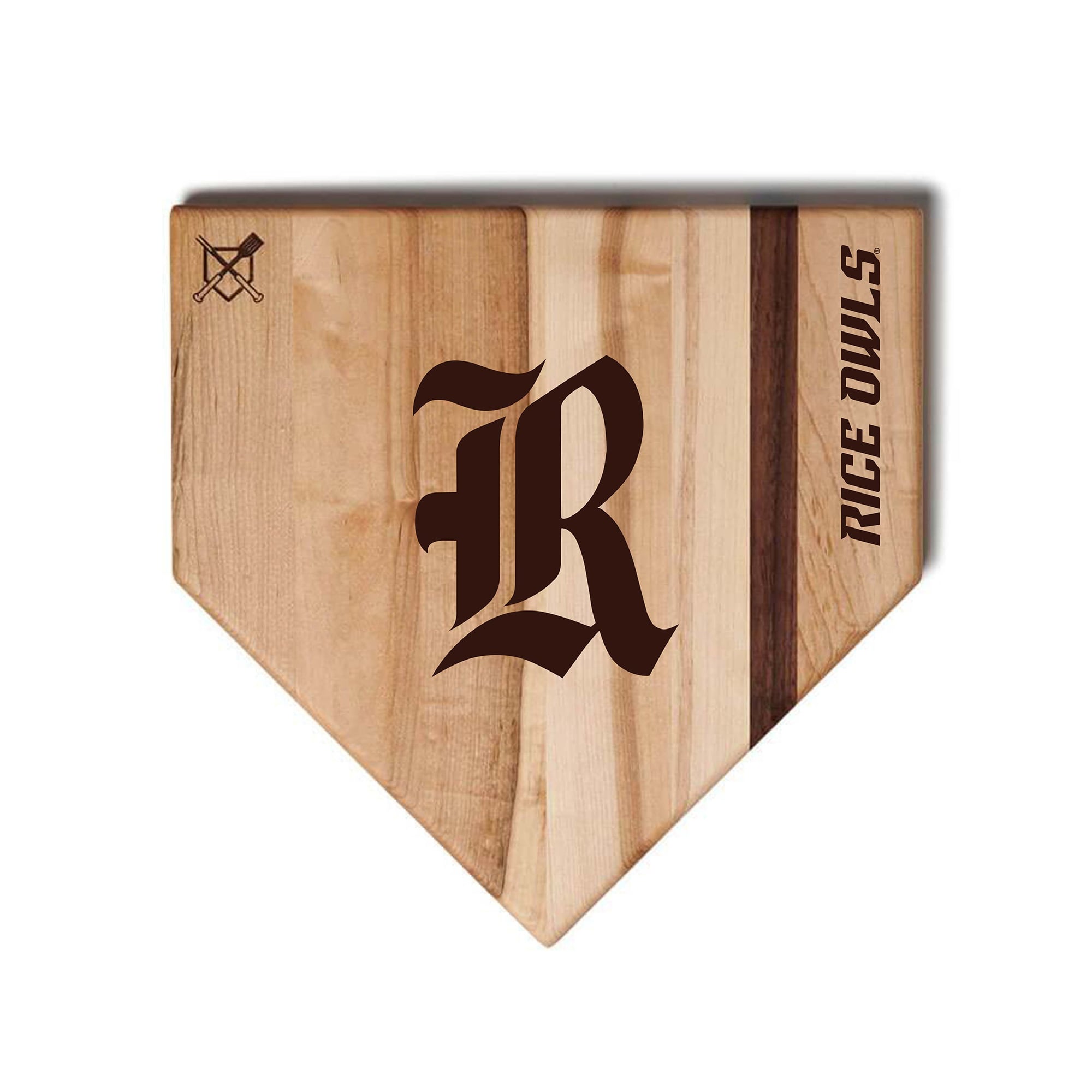 Jardine Rice Owls Baseball BBQ 17'' x 17'' Home Plate Cutting Board
