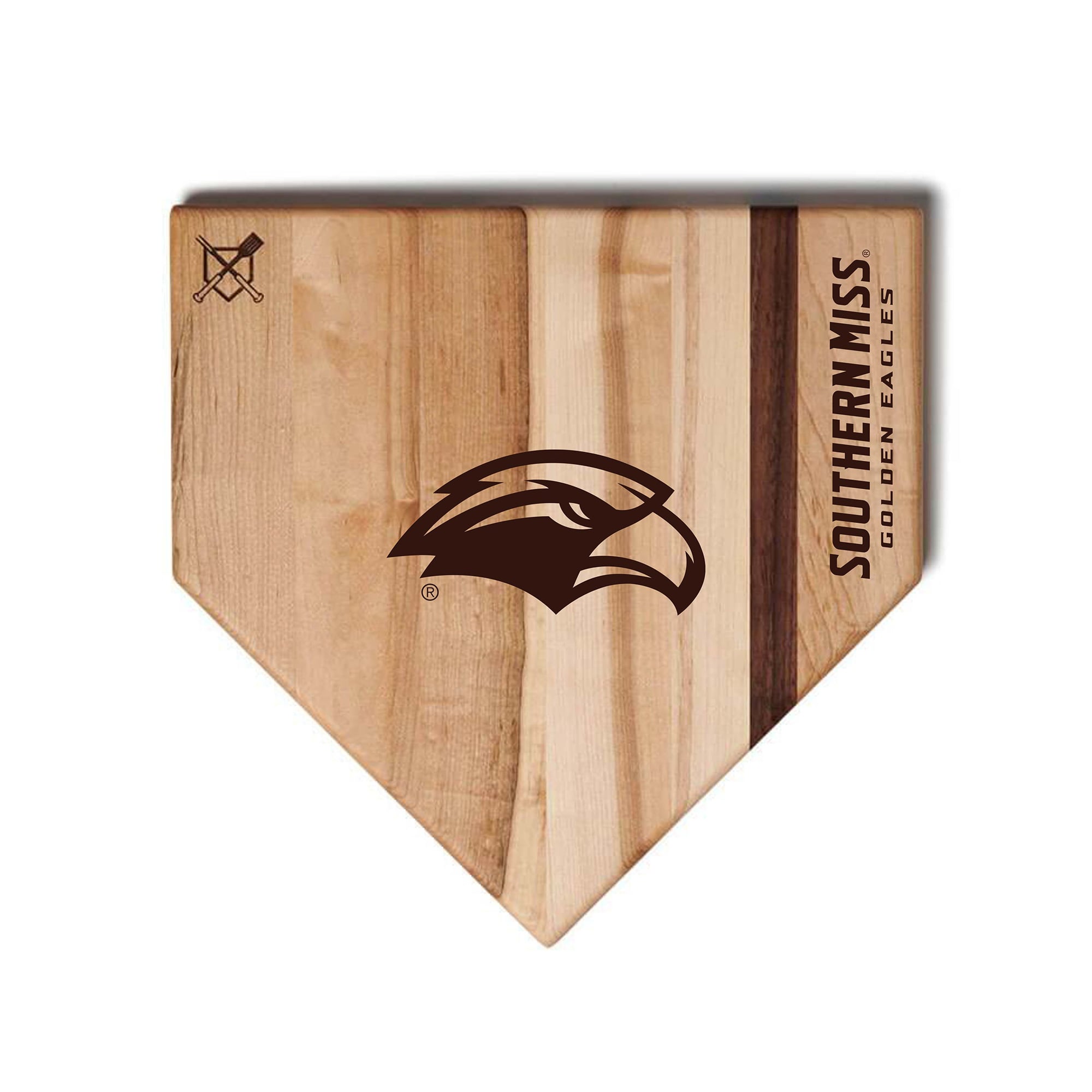 Jardine Southern Miss Golden Eagles Baseball BBQ 17'' x 17'' Home Plate Cutting Board