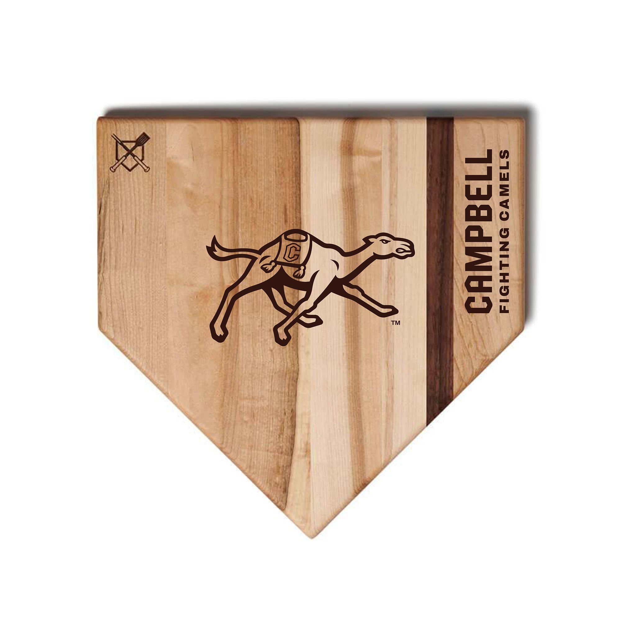 Jardine Campbell Fighting Camels Baseball BBQ 17'' x 17'' Home Plate Cutting Board