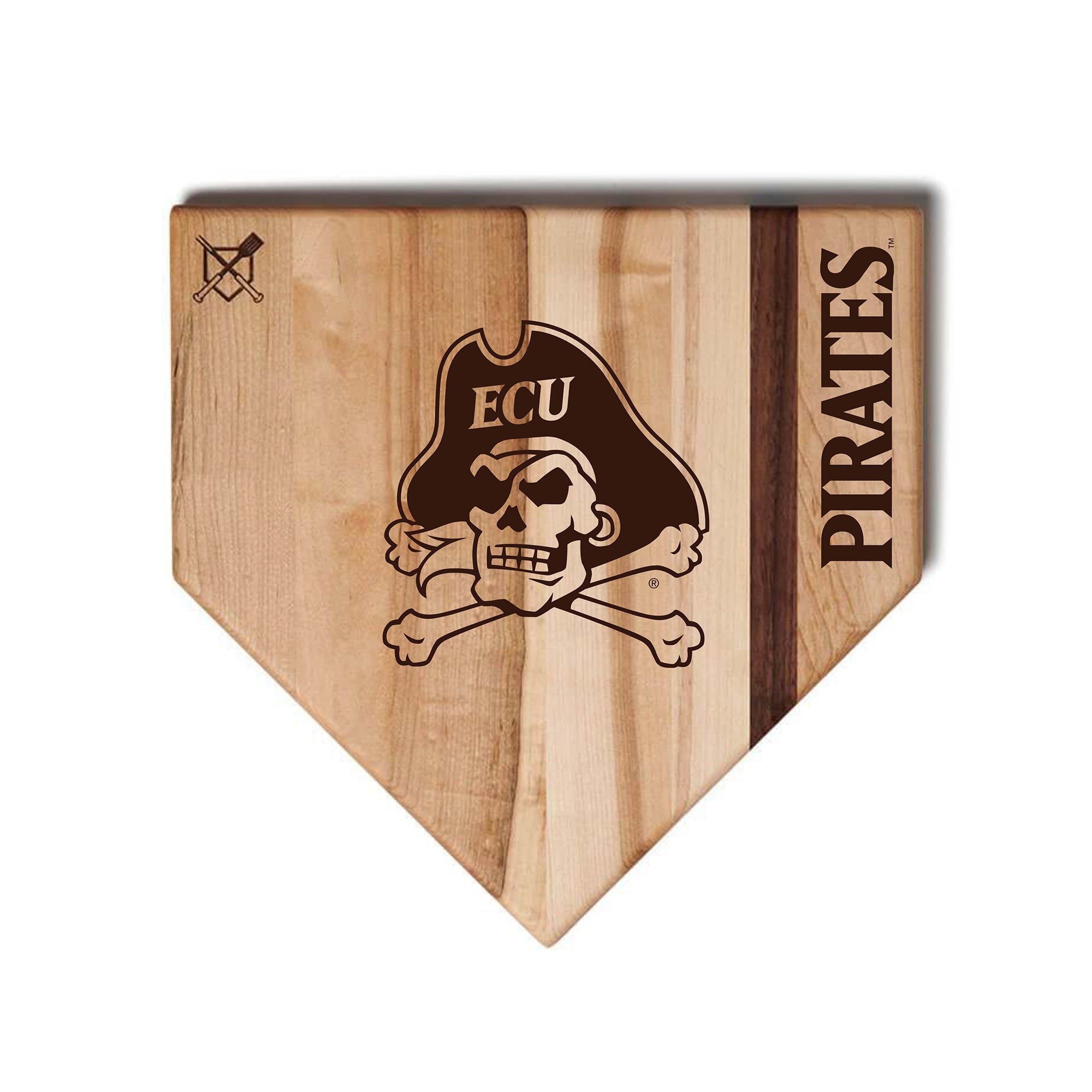 Jardine ECU Pirates Baseball BBQ 17'' x 17'' Home Plate Cutting Board