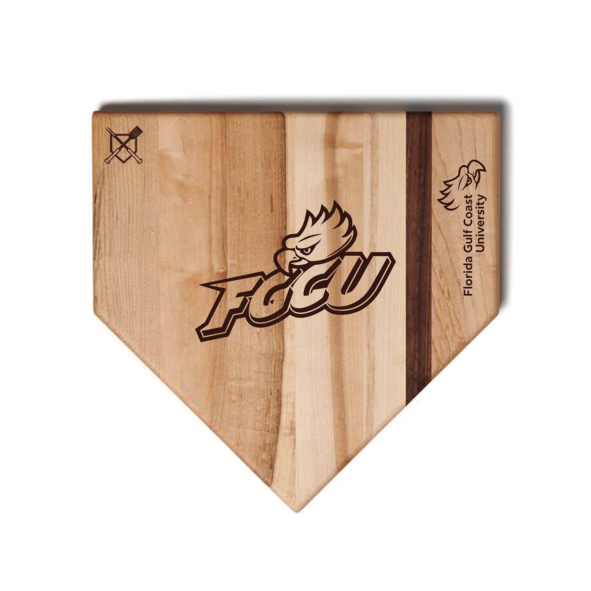 Jardine Florida Gulf Coast Eagles Baseball BBQ 17'' x 17'' Home Plate Cutting Board
