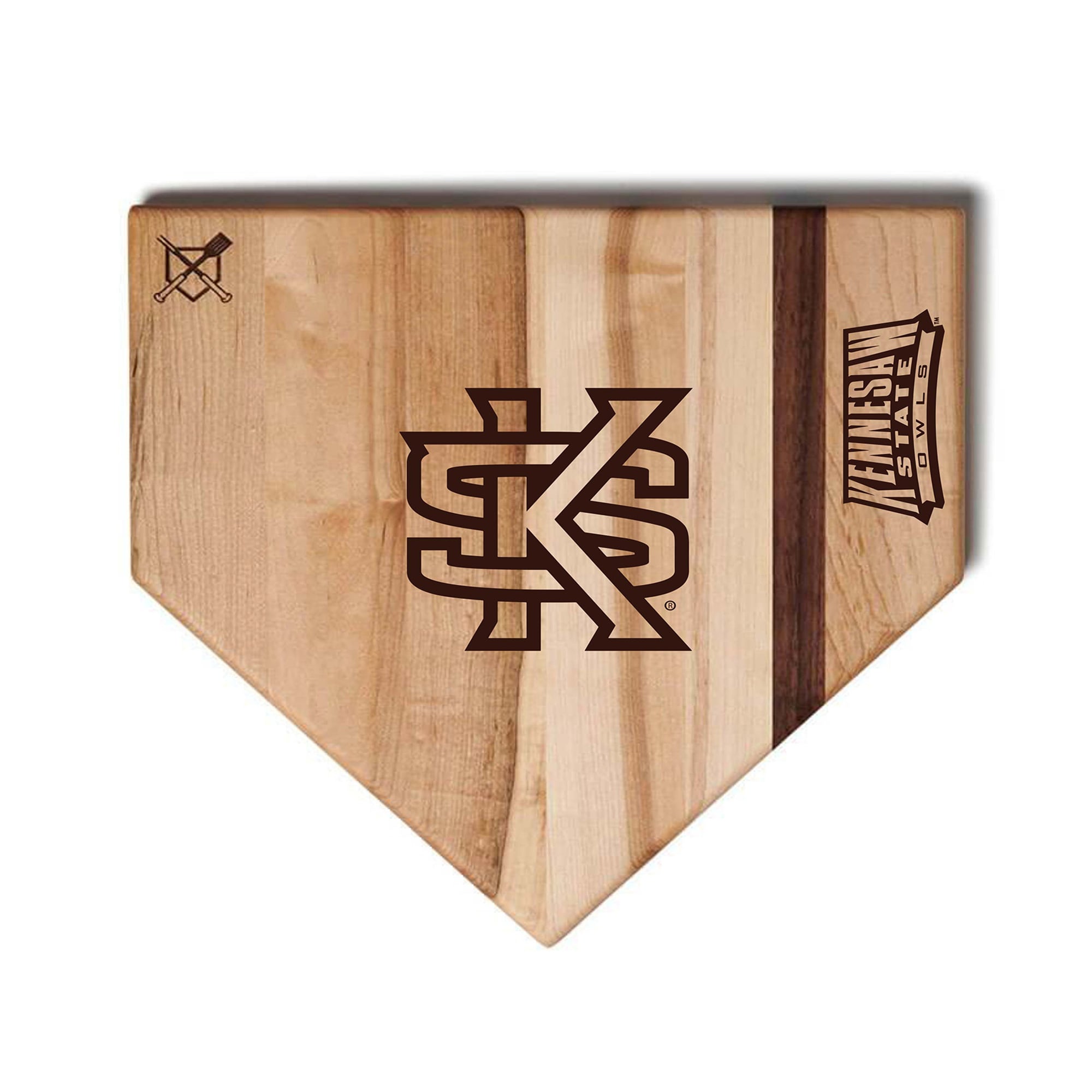 Jardine Kennesaw State Owls Baseball BBQ 17'' x 17'' Home Plate Cutting Board