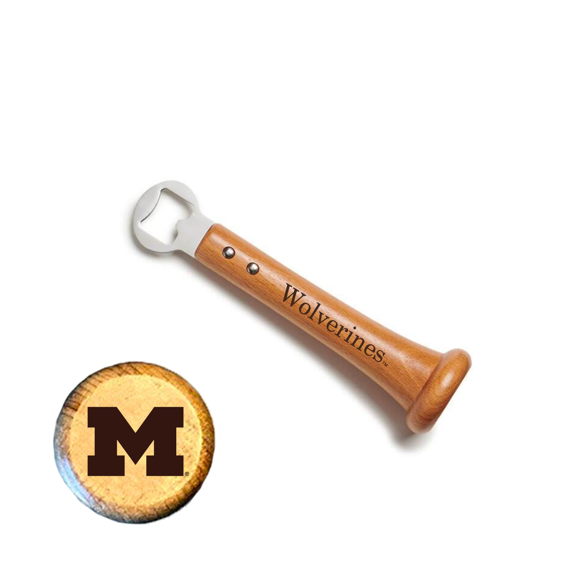 Jardine Michigan Wolverines Baseball BBQ Pickoff Bottle Opener