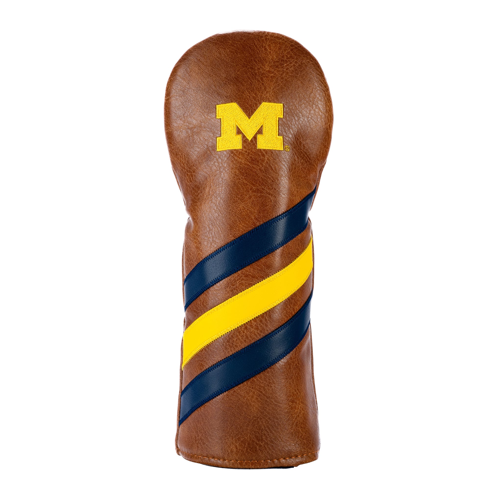Hometown Brands Michigan Wolverines Leather Stripes Fairway Cover
