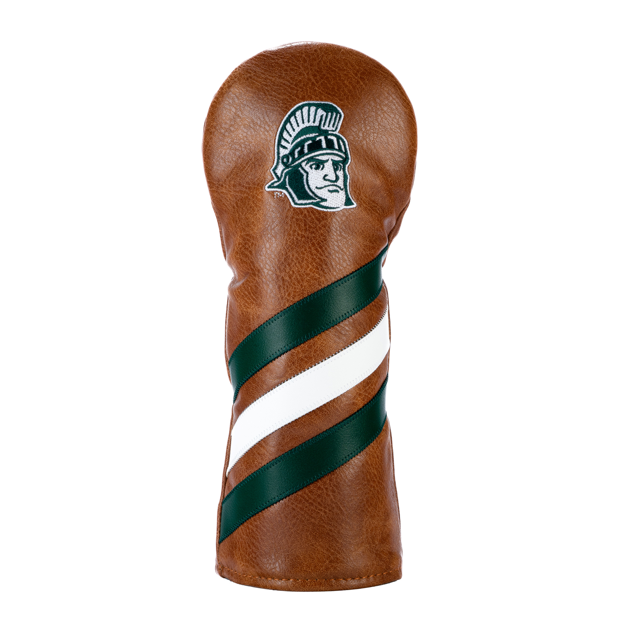 Hometown Brands Michigan State Spartans Leather Stripes Fairway Cover Hometown Brands Michigan State Spartans Leather Stripes Fairway Cover