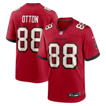 Tampa Bay Buccaneers Nike Game Team Colour Jersey - Gym Red - Cade Otton - Mens