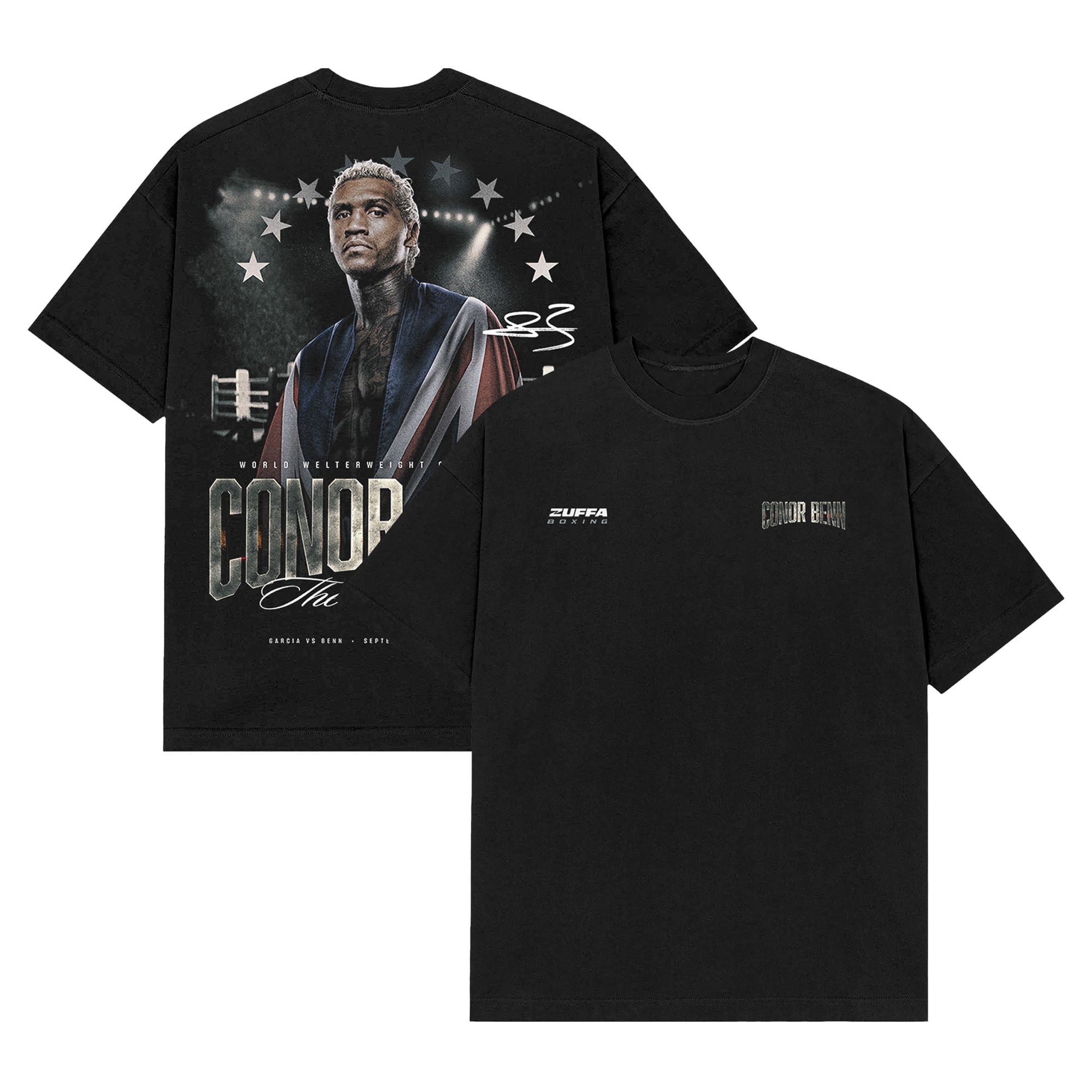 Men's Black Connor Benn Zuffa Boxing 11 The Destroyer T-Shirt