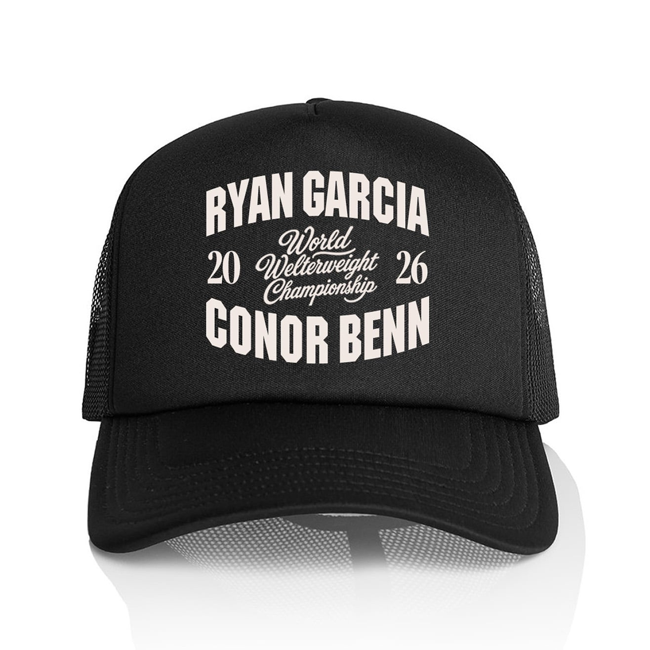 Men's Black Garcia vs. Benn Zuffa Boxing 11 Collegiate Trucker Adjustable Hat