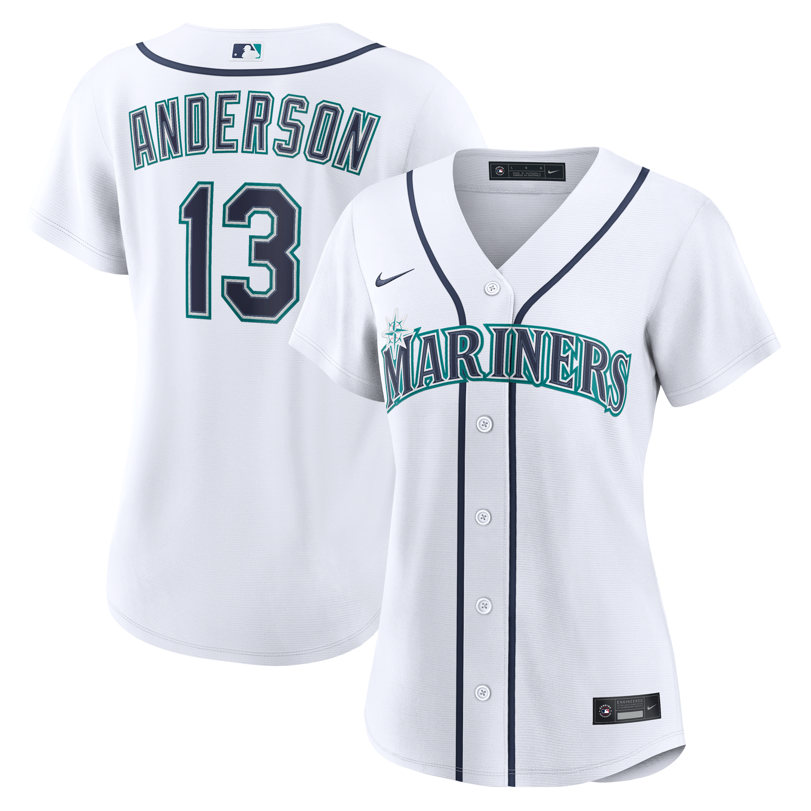 Women's Nike Kade Anderson White Seattle Mariners Home Replica Jersey